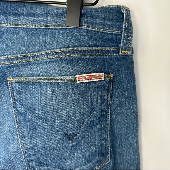 Hudson Krista Super Skinny Crop Jeans, Sz 28, Distressed Medium Wash Denim - Picture 7 of 10